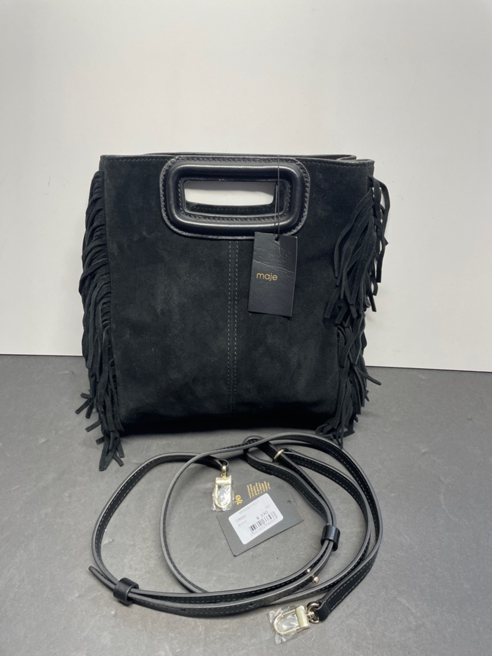 M Fringed Suede Crossbody Bag - Picture 3 of 6
